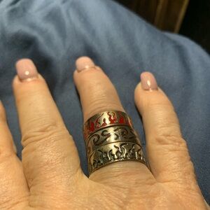 Silver rings, three, 926, Mexican design, size 7